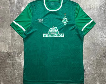 Werder Bremen 2021/22 Home Jersey Umbro, Green Soccer Shirt Mens XL, Vintage Football Kit, Bundesliga Garm, Wiesenhof Sponsor, Blokecore Sty