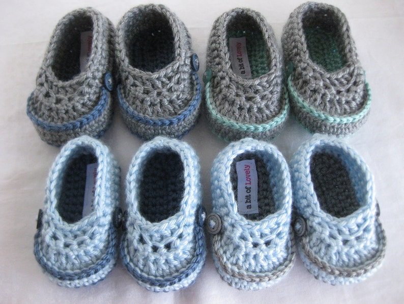 Baby Boy Shoes Navy Blue Crochet YOUR choice size newborn Etsy