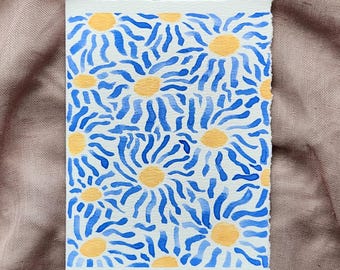 Hand-Painted Watercolor Greeting Card | 5x7 Handmade Art | Blank Inside | Floral | Gifts for Any Occasion