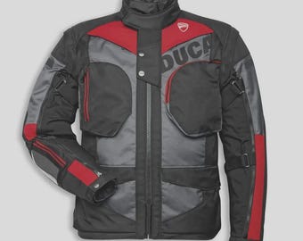 Ducati Strada C5 Motorcycle Jacket: CE Armored Waterproof Textile Cordura Touring jacket