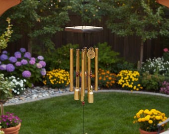 Large Bell Wind Chime, Metal Chapel Bell Wind Chime, Deep Tone Outdoor Hanging Decor, Feng Shui Garden Patio Balcony Chime