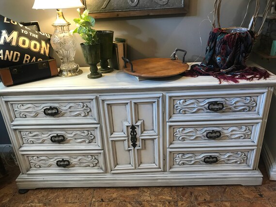 The Rebecca Long Low Dresser Buffet Media Console Etsy