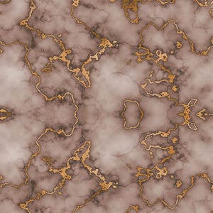 May include: A seamless pattern featuring a marble design with a brown and cream background. Gold-colored veins run throughout the pattern, creating a luxurious and elegant aesthetic. The design is suitable for various applications.
