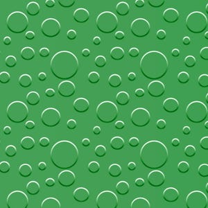 Peut inclure: Motif répétitif de cercles verts de différentes tailles sur fond vert. Les cercles ont une apparence en relief en trois dimensions, créant un effet texturé. Le design est simple et abstrait.