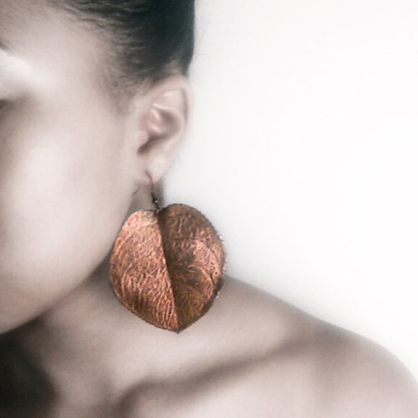 Brown Leaf Earrings