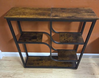 5 Tier Narrow Console Table 29.5 Inch Entryway Sofa Table Storage Shelf