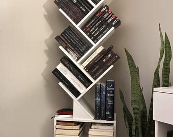 Estantería de árbol de 6 niveles con cajones, estante de almacenamiento estrecho, organizador de espacios pequeños.