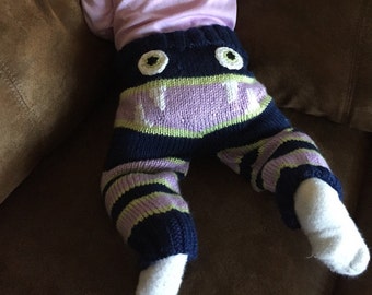 Baby knit monster pants