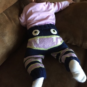 Baby knit monster pants image 1