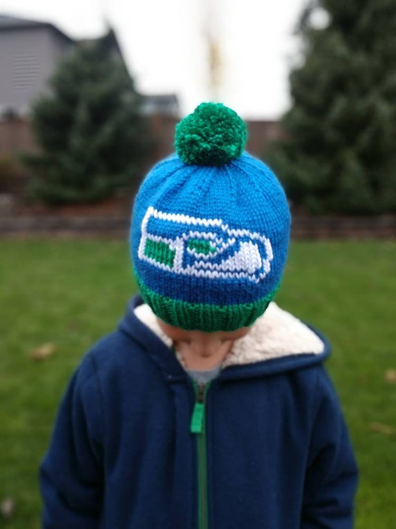 Retro Seahawks Knit Hat baby-adult 