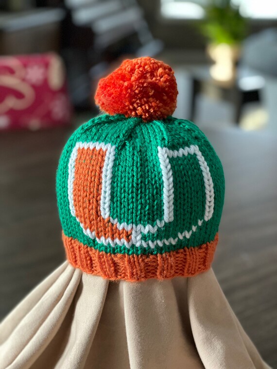 Miami Hurricanes Knit Hat baby-adult 