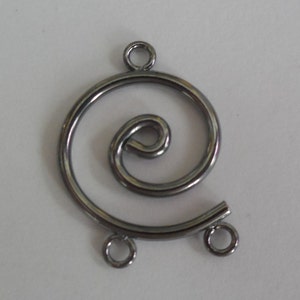 10 Gunmetal Swirl Earring Findings image 2