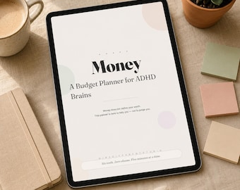 Budget Planner Printable for ADHD Adults | Money Tracker & Expense Log | Dopamine Savings Tools | Goodnotes Finance PDF Download