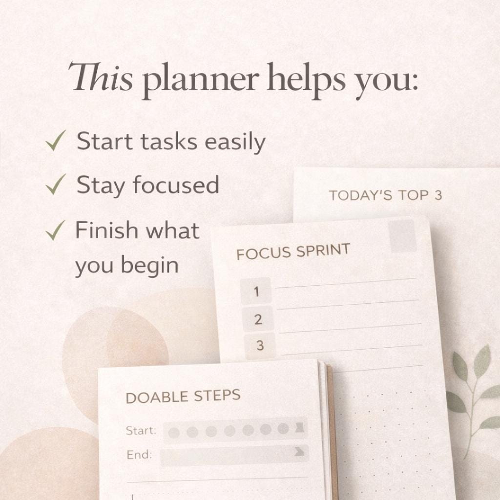 ADHD Project Planner Printable | Task Breakdown System | Daily Focus ...