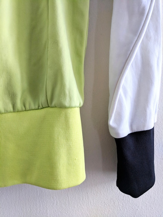 Pastel Neon Green and White Adidas Track Jacket w… - image 5