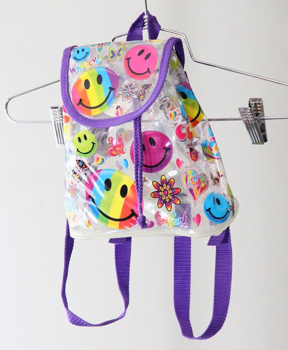 smiley face backpack 90s