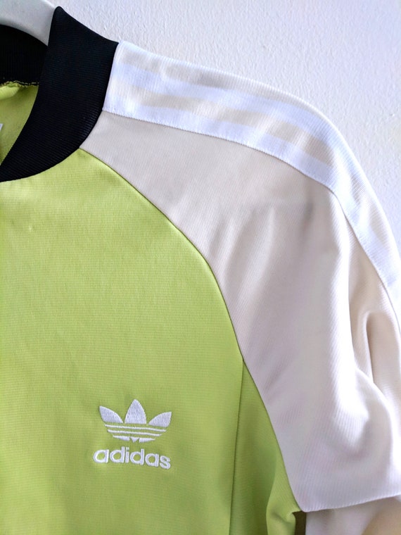 Pastel Neon Green and White Adidas Track Jacket w… - image 6