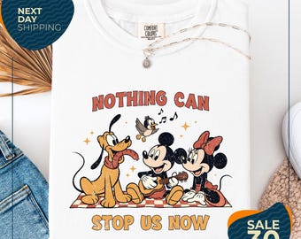 Comfort Colors® Retro Runaway Railway Mickey Minnie Pluto Chuuby Shirt | Nothing Can Stop Us Now | Disney Ride Shirt | Disney Park Shirt