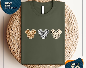 Disney Animal Safari Kingdom Shirt | Disney Mickey Shirt | Mickey Head Cheetah Shirt | Disney Family Vacation Shirt | Disney Mickey Leopard
