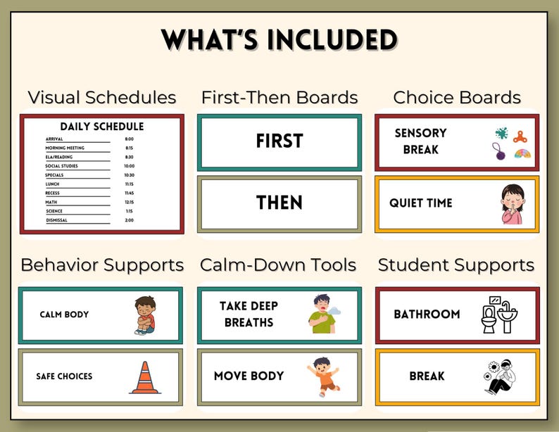 Visual Schedule Printable | Classroom Supports, First Then Board ...