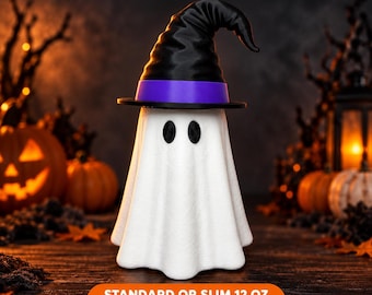 Ghost Can Cooler, 12 oz Standard or Slim Can Holder, Halloween Drink Accessory