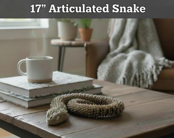 Articulated Snake 17” | Flexible Fidget Toy | Realistic Scaled Snake | Sensory Toy | Unique Gift