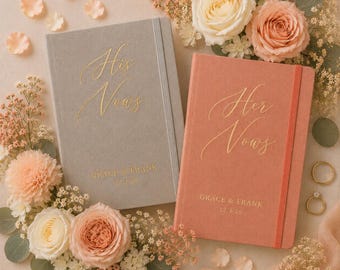 Personalized Vow Book for Husband and Wife Couple Keepsake Wedding Day Custom To My Husband Wife on Our Wedding Day Gift Anniversary Idea