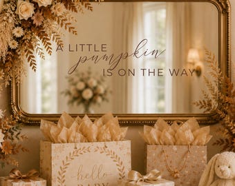Little Pumpkin Baby Shower Mirror Decal Fall Welcome Sign Pumpkin Party Decorations Autumn Shower Decor A Little Pumpkin Is On The Way