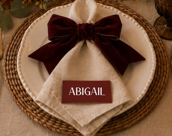 Personalized Acrylic Table Place Card for Thanksgiving Table Decor for Dinner Reception Fall Themed Wedding Autumn Color Place Setting