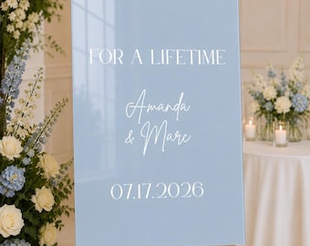 Custom Acrylic Wedding Welcome Sign Personalized Wedding Entrance Sign Ceremony Welcome Poster Elegant Reception Display Bridal Shower Decor