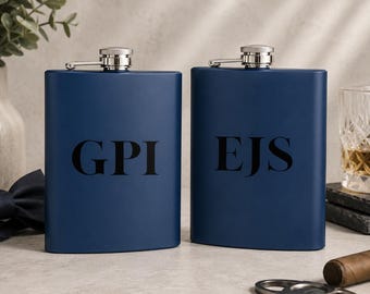 Custom Groomsmen Flask Gift for Him Stainless Steel Flask for Best Man Wedding Guest Favor Groomsmen Proposal Box Father of the Bride Gift