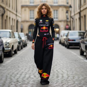 Nuevo body de mujer F1 2026 para fans de Max Verstappen: ropa deportiva de estilo urbano con sublimación de Red Bull Racing, regalo de cumpleaños.