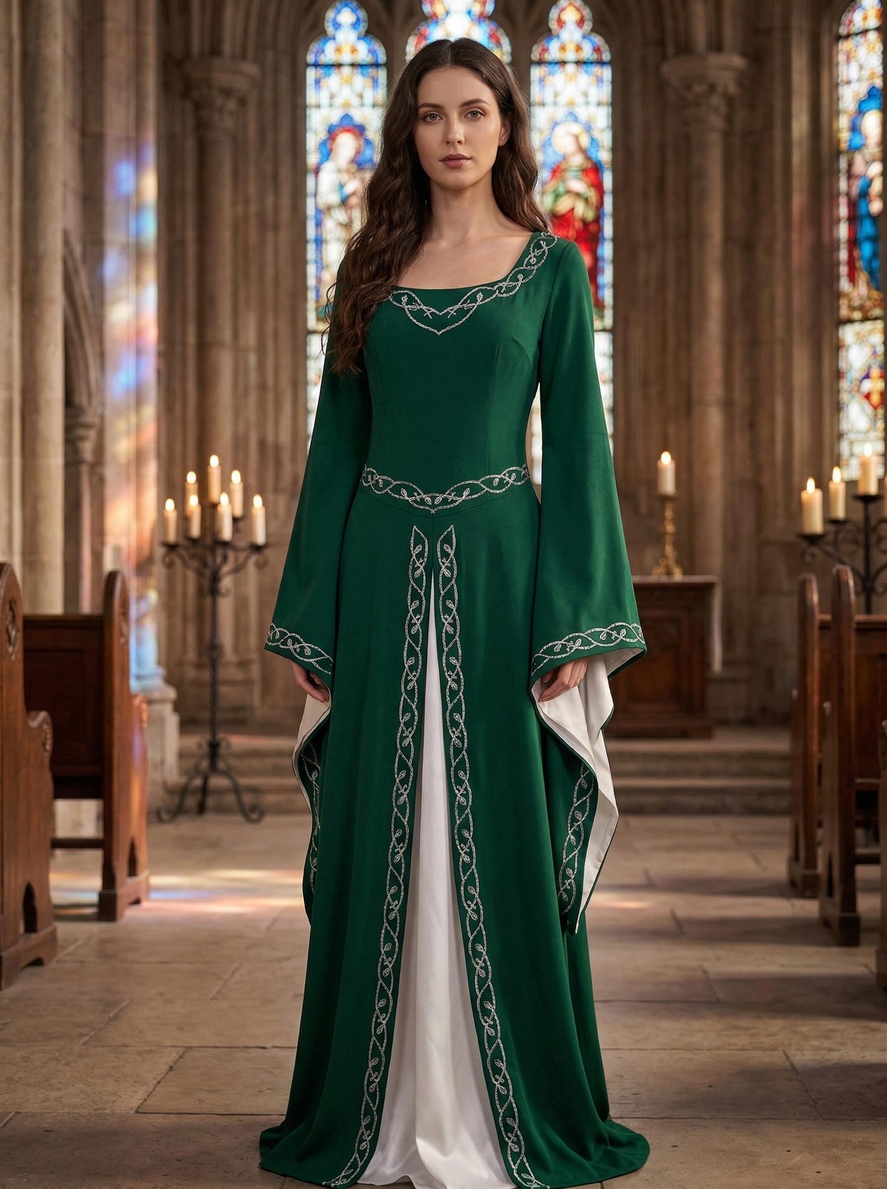 Green Celtic Wedding Dress - Etsy