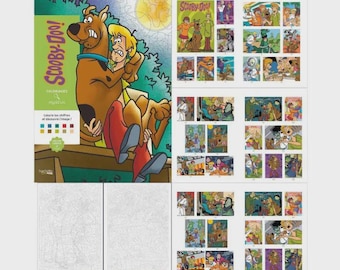 Kleurboek: 40 pagina's - Scooby-Doo - Digitale download in PDF.