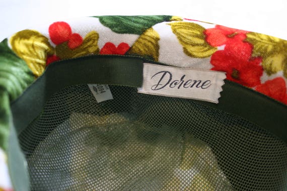 Vintage Dorene Velvet Floral Hat Stylish 1950's C… - image 7