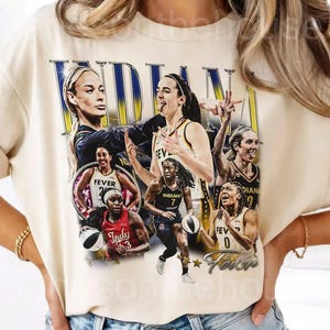 Sophie Cunningham Caitlin Clark Bootleg Indiana Women Basketball Comfort Colors Shirt Collage Vintage Style Graphic Tee