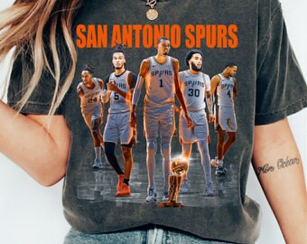 Vintage San Antonio Spurs Champions Shirt, Wembanyama Colored Graphic Tee, Spurs Finals Bound Gift Shirt, Unisex Basketball Shirt