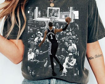 Comfort Colors® Victor Wembanyama Shirt, Wemby Dunk Shirt, Victor Wembanyama Fan Gift Shirt, Men Basketball Shirt, San Antonio Basketball