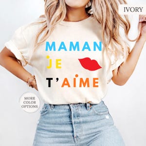 T-Shirt Amour Maman Enfant 'Je T'aime Ma Maman' - Cadeau Touchant Pour Fête Des Mères