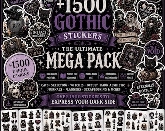 Ultimate Gothic Sticker Pack – 1500+ Unique Designs