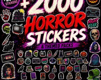2000+ Horror Stickers Mega Bundle