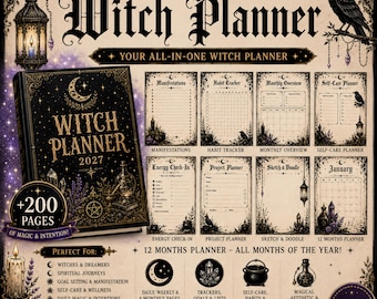 200+ Page Witchy Planner | Manifestation Journal |  Spiritual  Planner