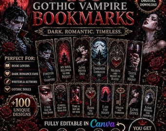 Gothic Vampire romance Bookmarks +100 Bundle