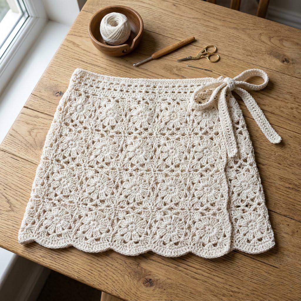 Crochet Festival Wrap Skirt