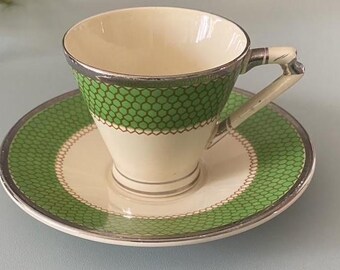 Royal Cauldon Vintage Art Deco Coffee Cup & Saucer