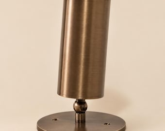 Brass Adjustable Spotlight Ceiling Light | Modern Cylindrical Swivel Spot Lamp