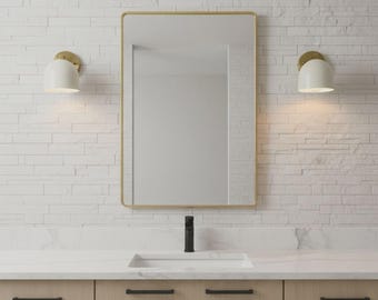 Moderne Messingkuppel Wandleuchte • Minimalistisches fest verdrahtetes Befestigungslicht