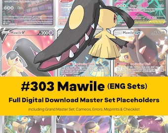 Mawile Master Set - English Cards - Every Card Pokemon Binder Pages + Placeholders + Checklist - Printable PDF Download