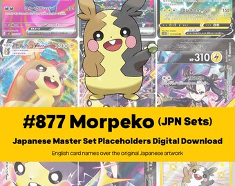 Morpeko Master Set Pokemon Binder Full Card Collection - All Japanese Cards - Placeholders + Checklist - Printable PDF Download