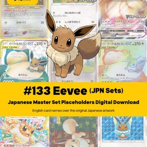 Evoli-Meisterset Pokémon-Sammelalbum – Komplette Kartensammlung – Alle japanischen Karten – Platzhalter + Checkliste – PDF-Download zum Ausdrucken